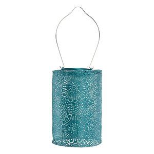 Soji Stella Cylinder Lantern - Metallic Emerald